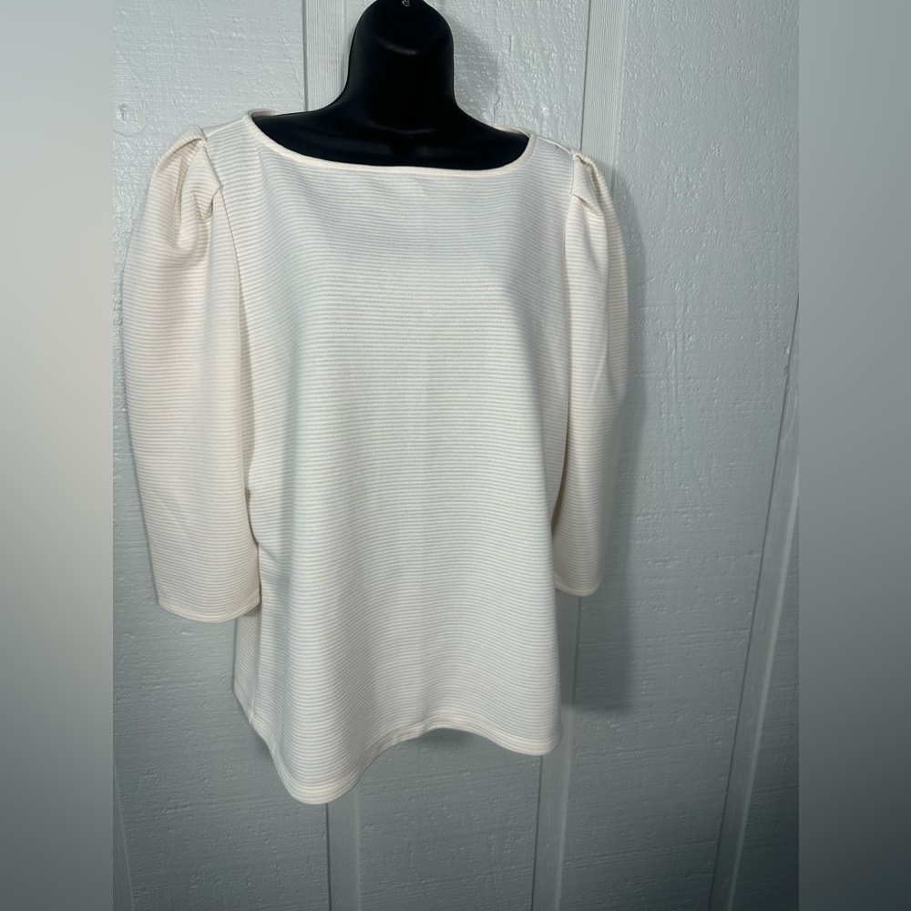 Worthington Women’s Off White 3/4 Sleeve Top Size XL NWT